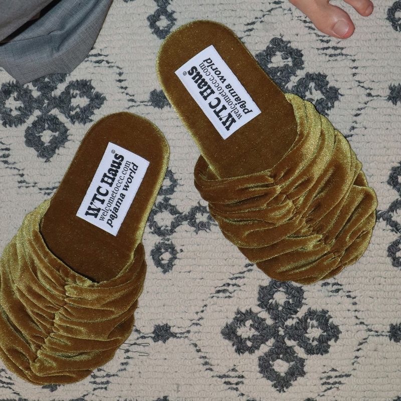 Croa Shoes (Mustard) Room Shoes