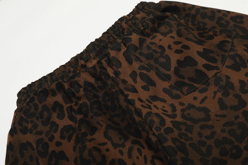 Leopard Washed Wide Pants