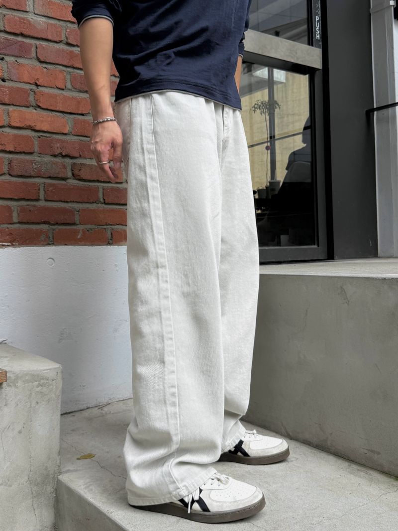 Ray washed cotton pants