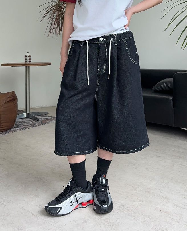 SATIIIZ（サティーズ）の「Faen non-fade Bermuda denim pants（Pants）」