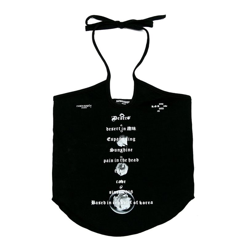 222 Halter neck sleeveless - Black