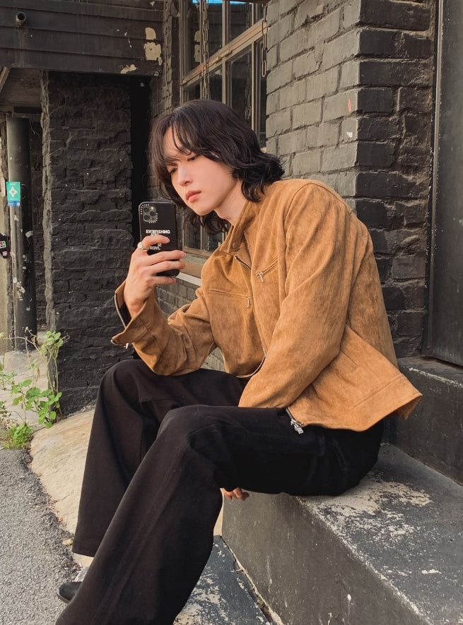 ジープバイカースエードジャケット
