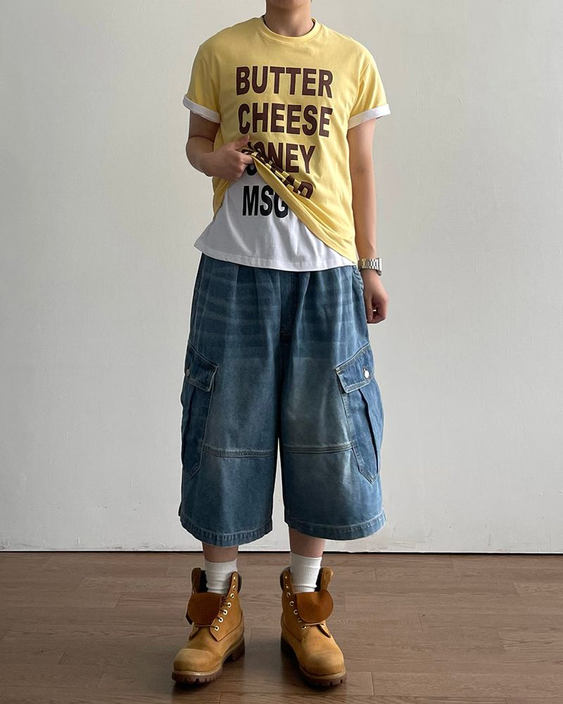 Mix Printing Short Sleeve T-shirt