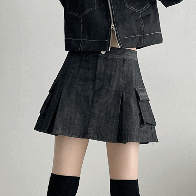 hijjoo（ハイチュー）の「TICA Pocket Saint Denim Mini Skirt（Skirts）」