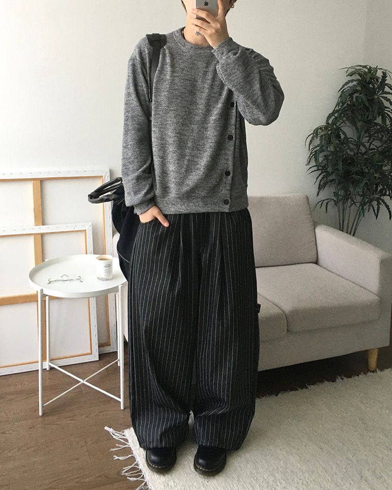 Obi Button Crop Knit