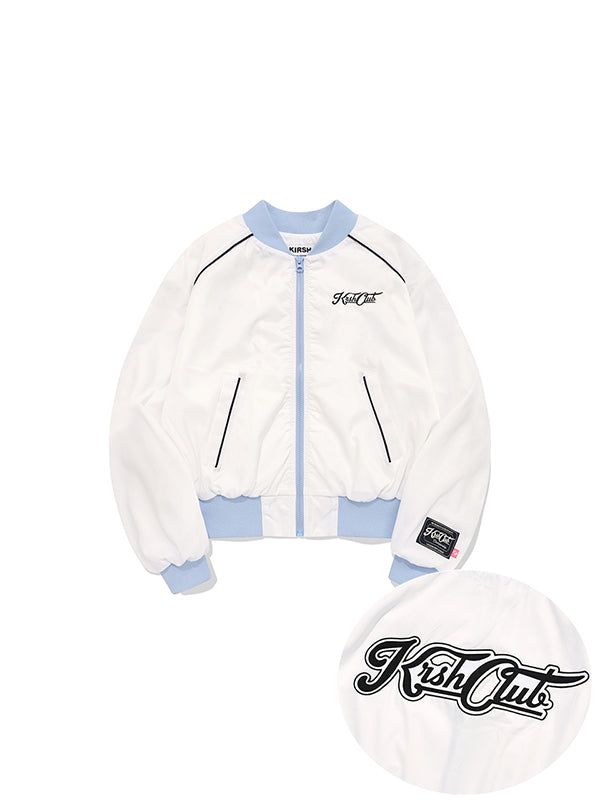 KIRSH（キルシー）の「UNI LOGO WAPPEN CROP BLOUSON JACKET [IVORY]（Jackets/Outerwear）」