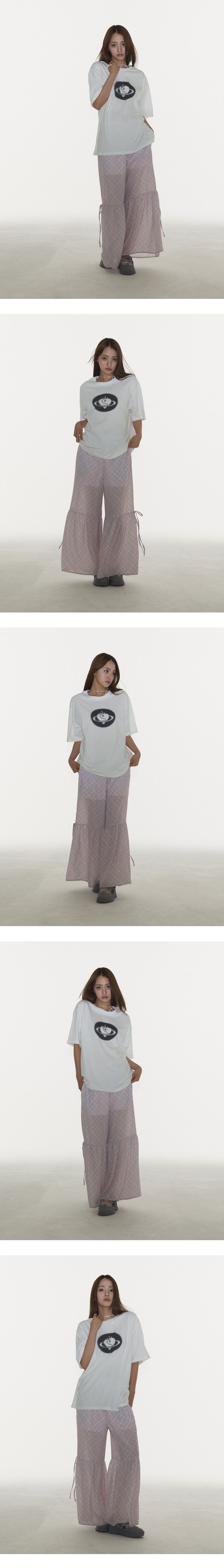 CHECK PANTS IN PINK