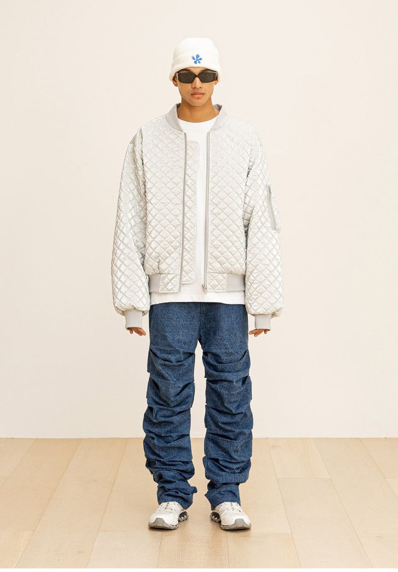 CRUMBLE DENIM PANTS