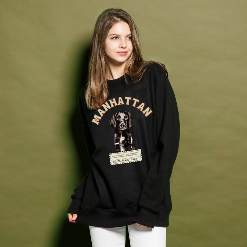 600D-028 MAHATTAN DOG LAYERED SWEAT SHIRTS