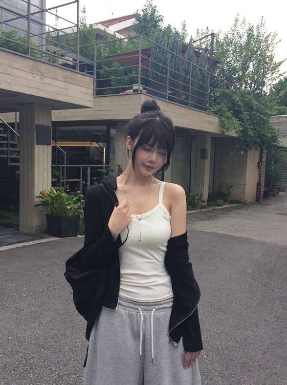 Rufu Plain Cap Strap Sleeveless