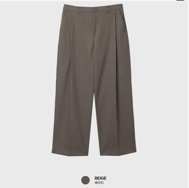 Yogis Deep Round Jaw Back Banding Wool Wide Slacks