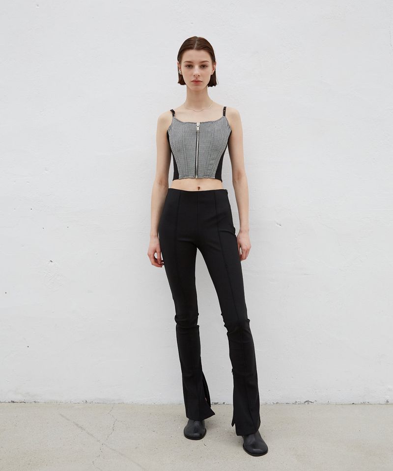 HOUNDSTOOTH CORSET SLEEVELESS