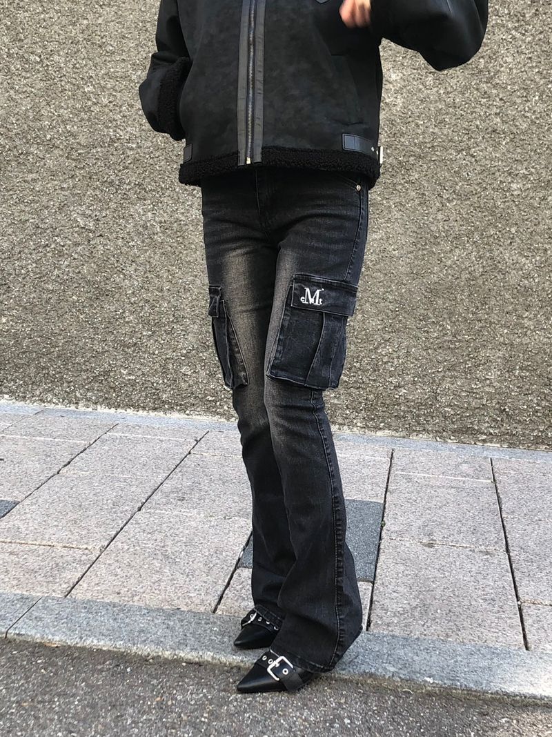 LUBEL BOOTS CUT CARGO DENIM PANTS