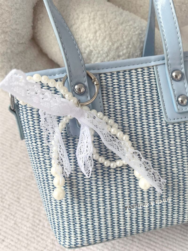 Vacation Straw Rattan Beach Holiday Bucket Bag