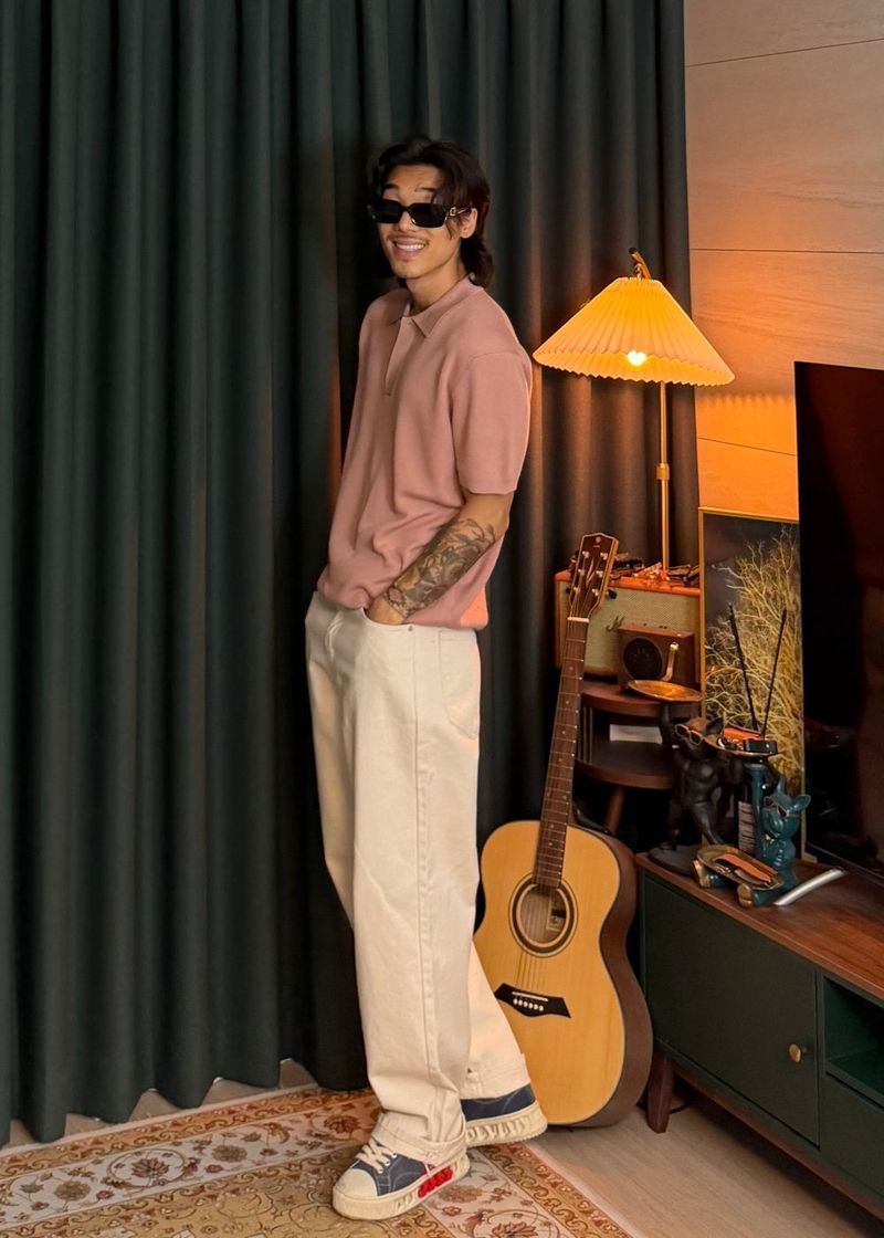 Semi-wide cotton pants 5COLOR