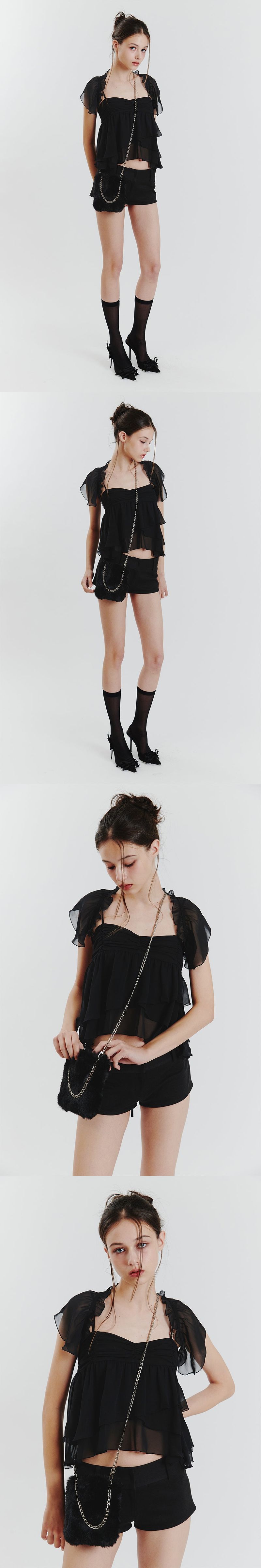 SOPHIA FUR MINI BAG black