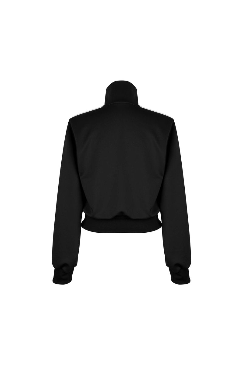 RIBBON JERSEY TRACK TOP / BLACK