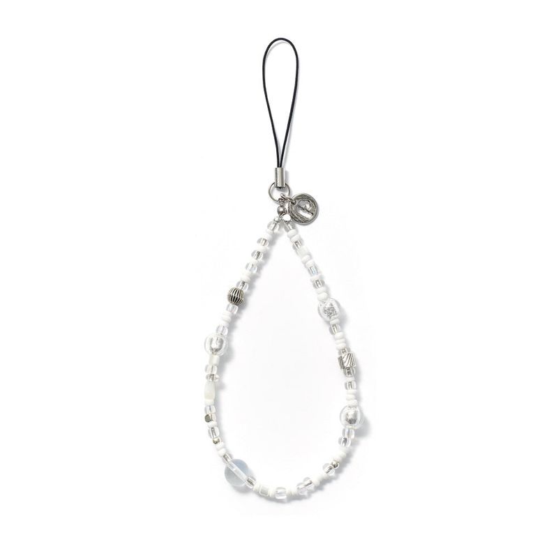 PHONO PHONO（フォノフォノ）の「MINI WHITE BALL PHONE STRAP KEY RING（Fashion Accessories）」