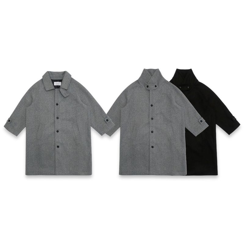 Oversized Wool Balmacaan Coat