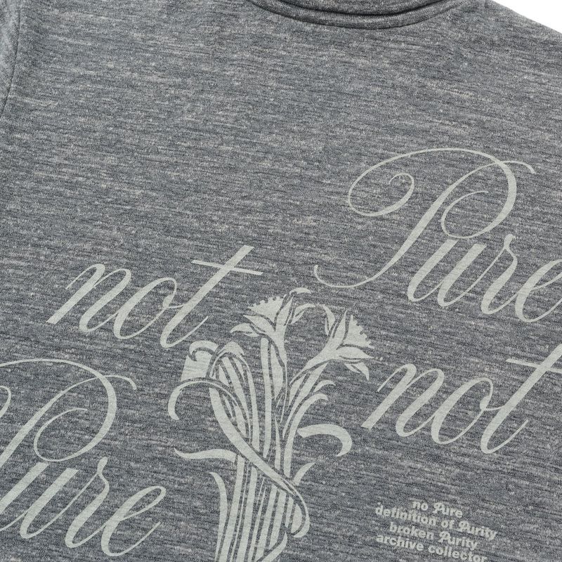 Not pure artwork turtleneck [Light gray]
