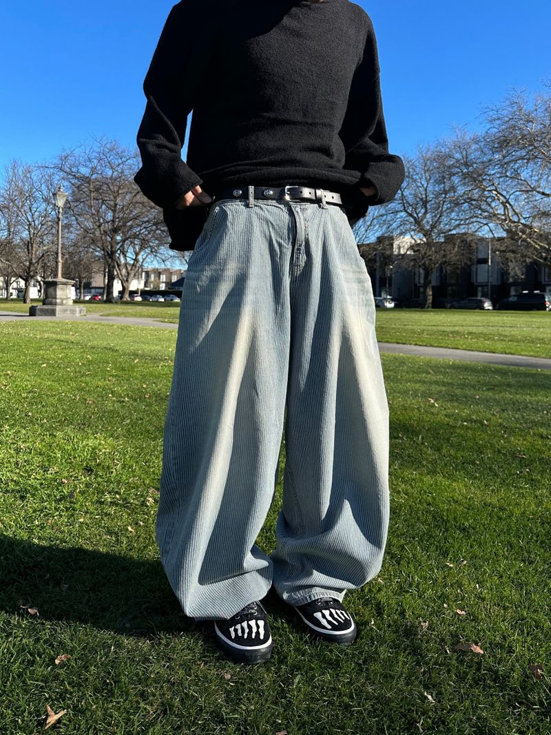 DISCERNMENT(ディサーンメント)の「Naughty Stripe Balloon Denim Pants 2C(Pants)」
