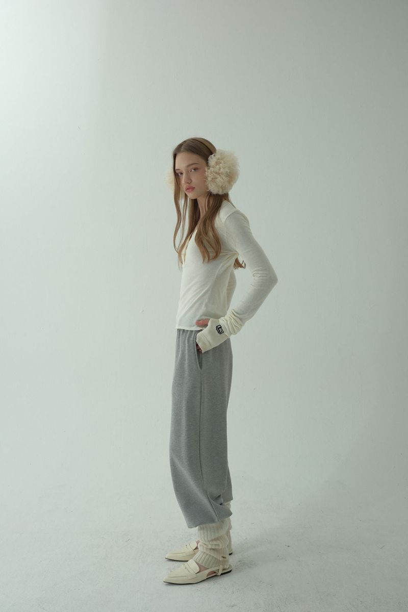 V-BUTTON KNIT LONG SLEEVE_IVORY