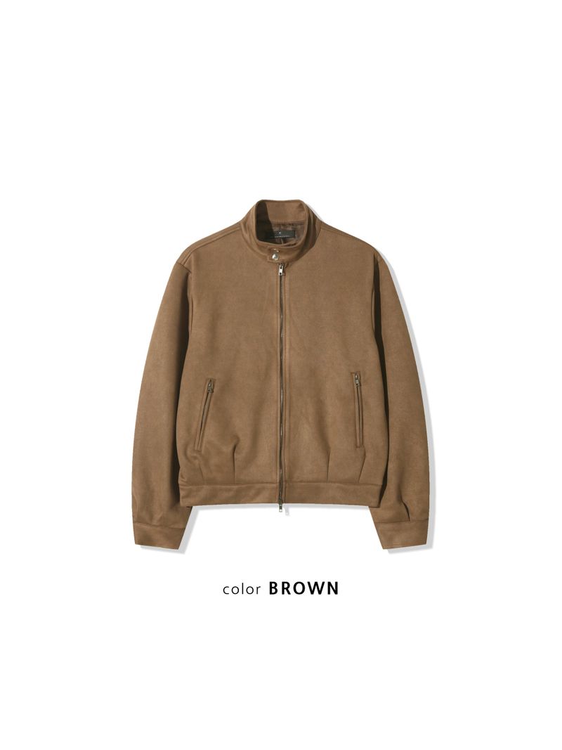 Chen Semi-cropped button suede jacket (3 colors)
