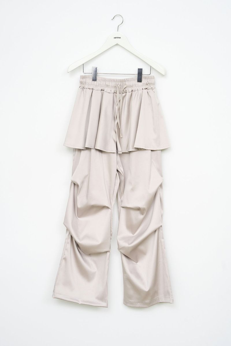 (W) Flow Satin Skirt Pants (2color)