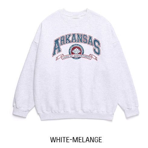 Arkansas Crack Lettering Brushed Sweatshirt