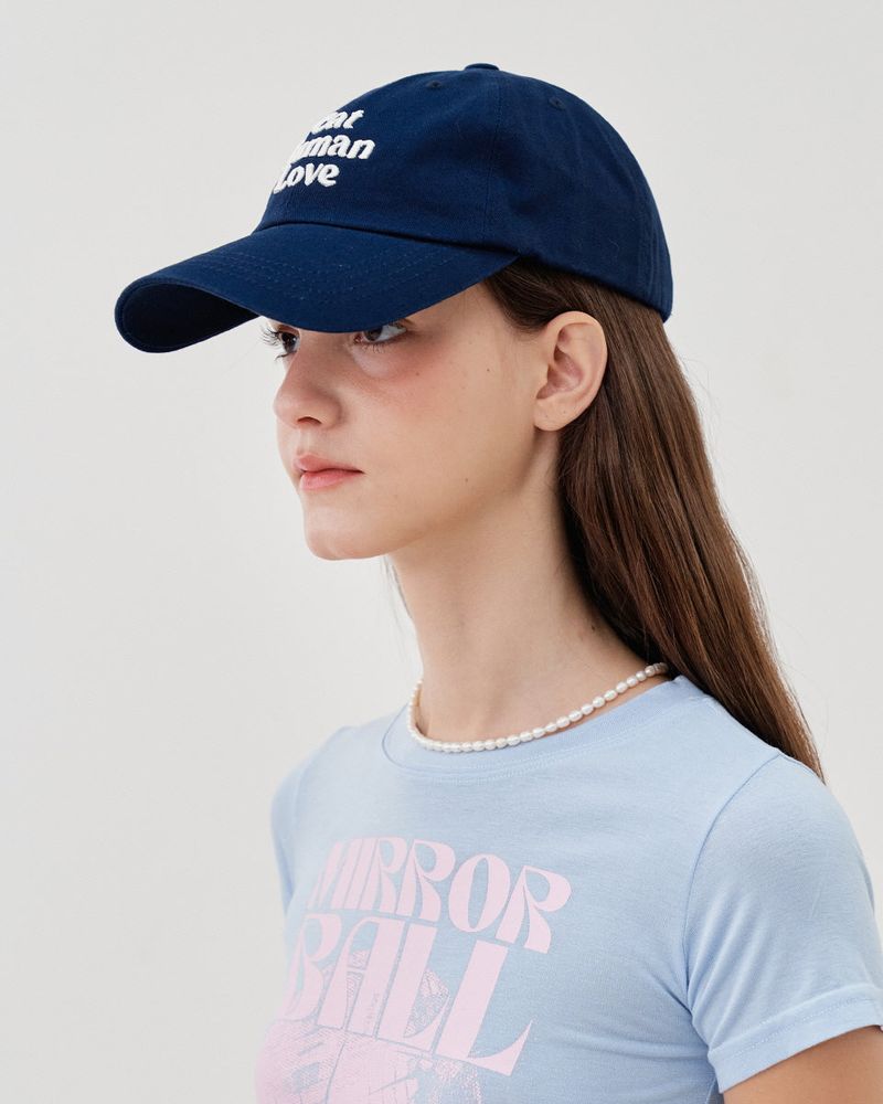 CAT HUMAN LOVE BALL CAP_NAVY