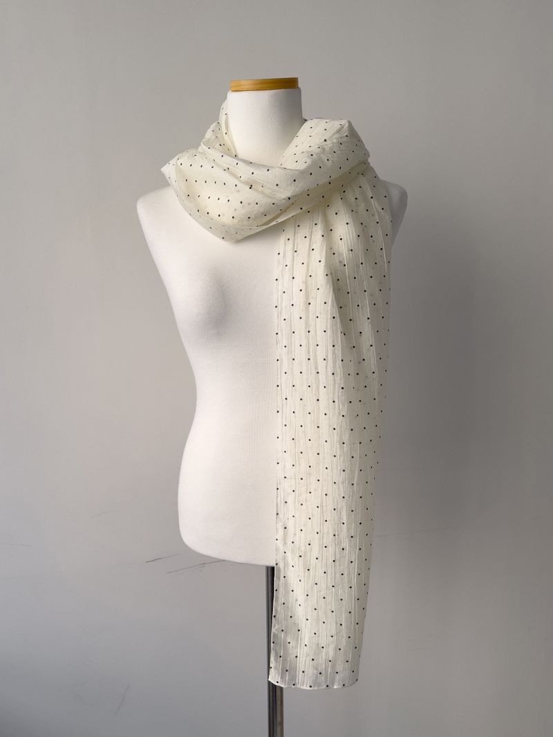 Dot Tencel Long Scarf