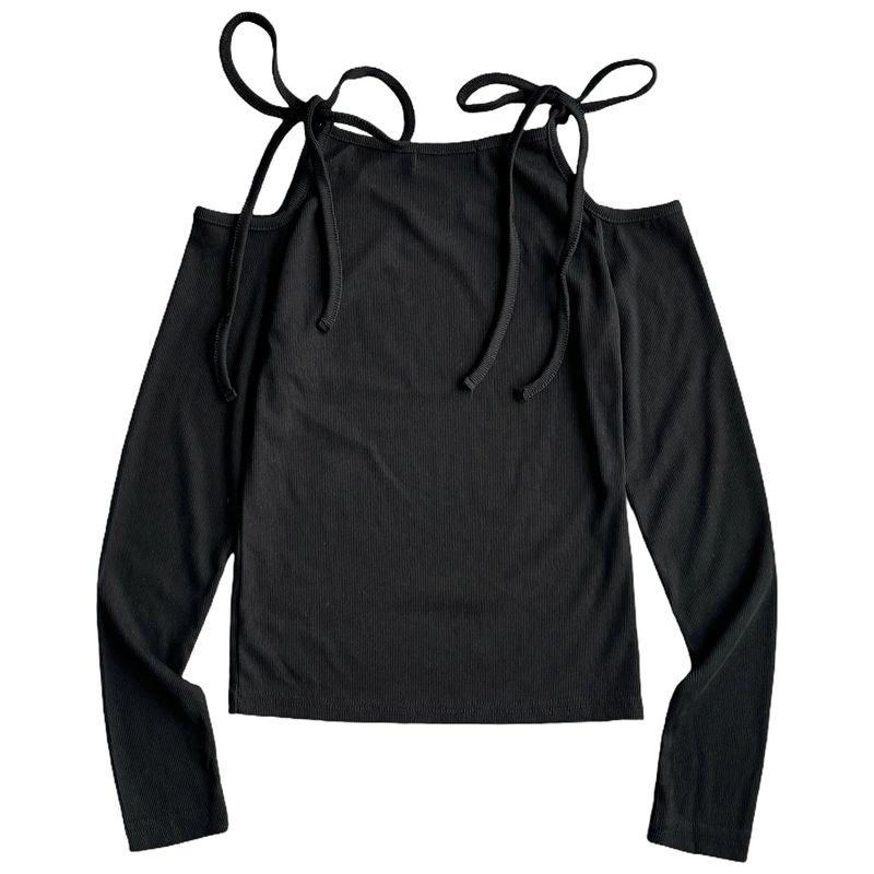 NEKI RIBBON OFF SHOULDER T (3COLOR)