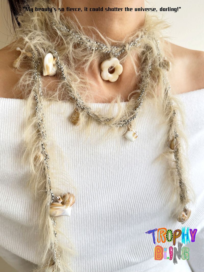 Furry Scarf Necklace