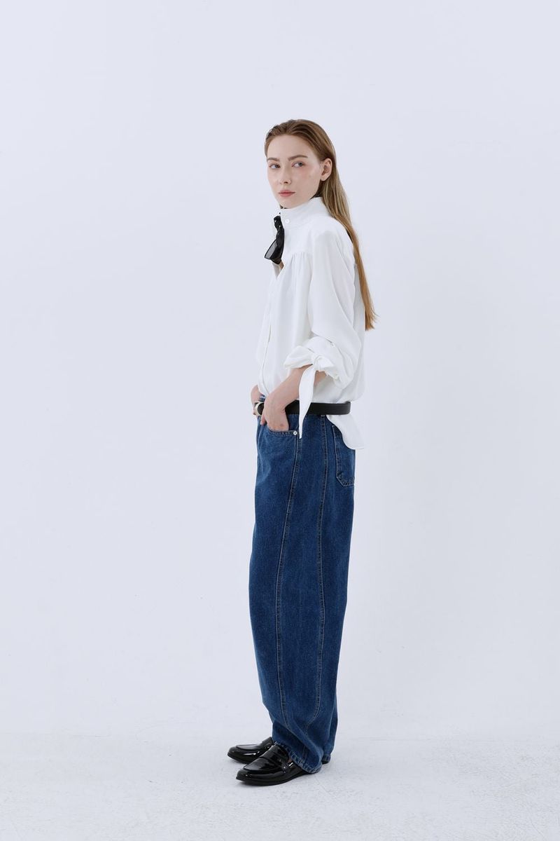 BOHEM KNOT BLOUSE_IVORY