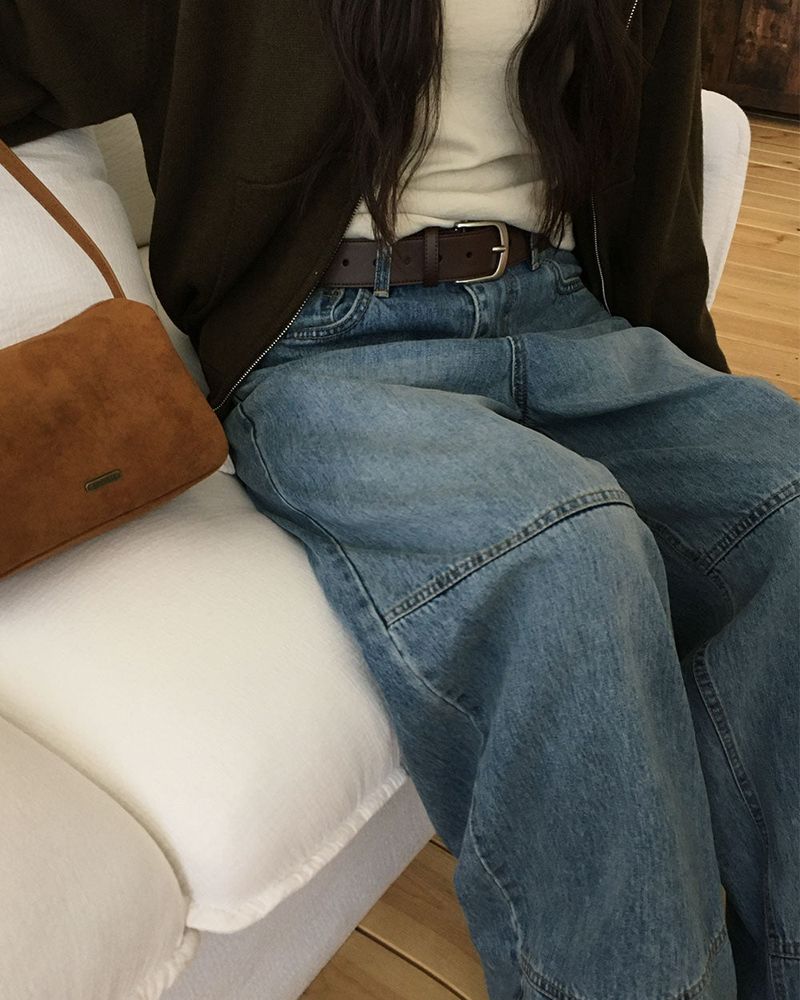 [ORIGINAL] Woolen Balloon Denim Wide Pants