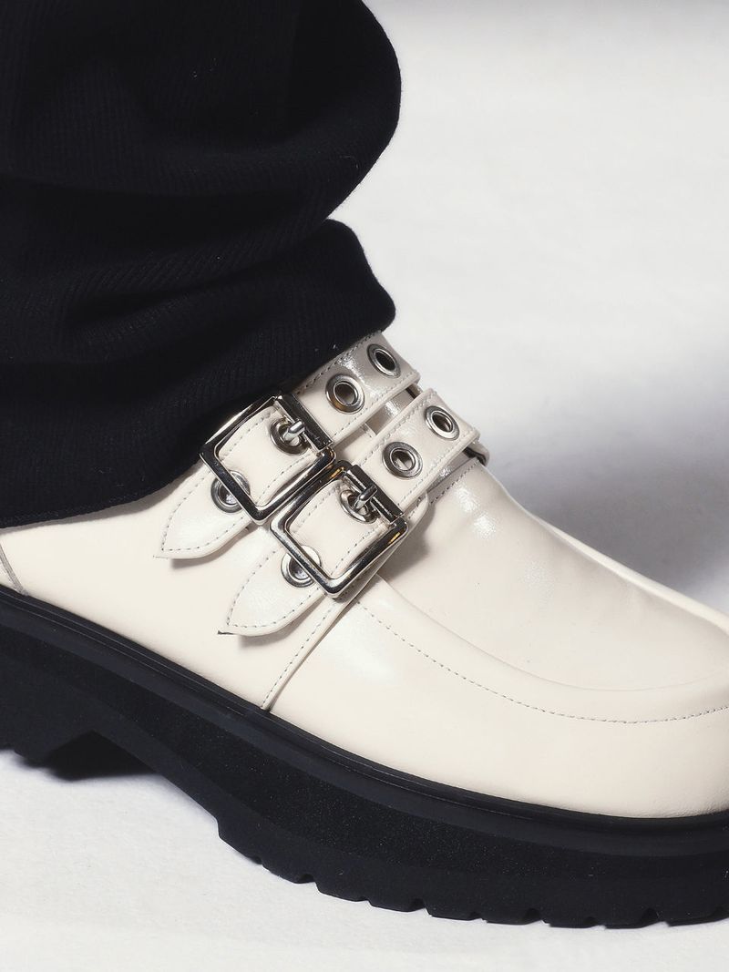 Biker Platform loafer ivory