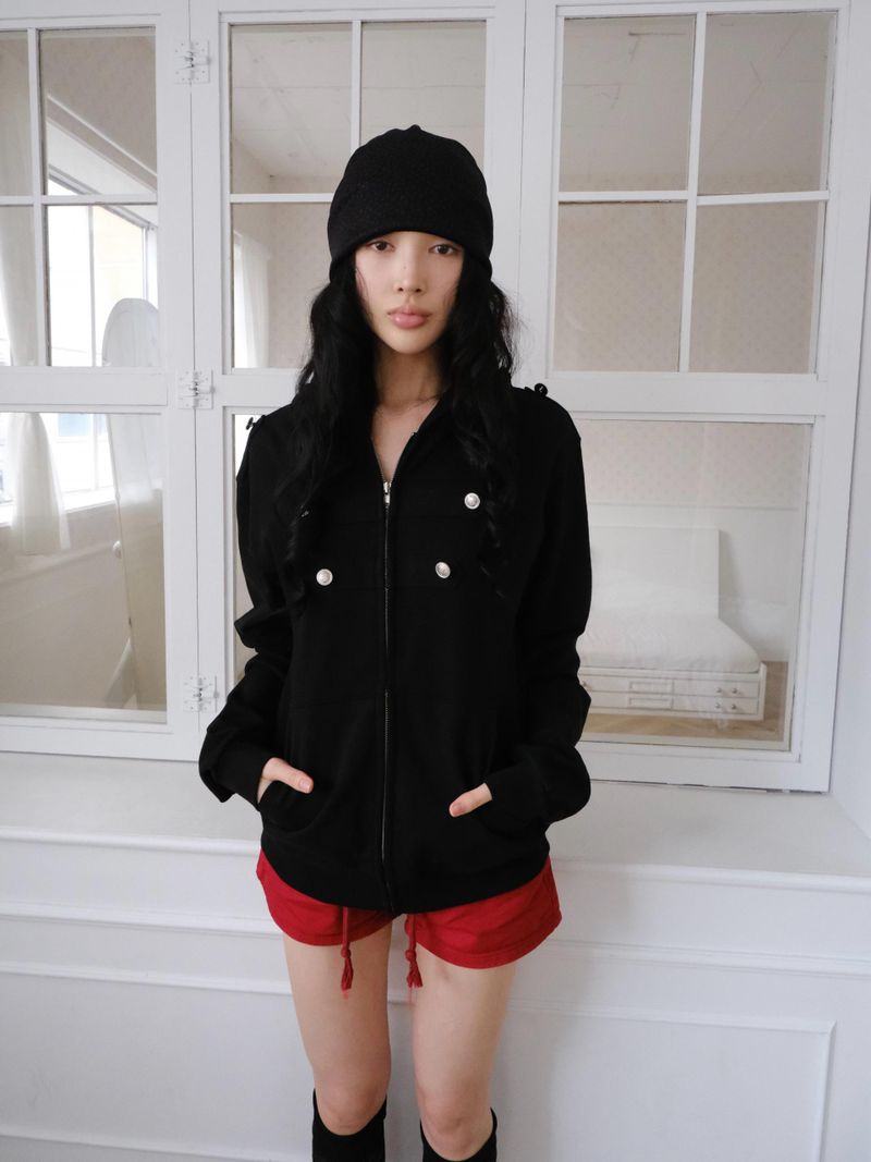 floral punching beanie
