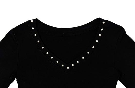 Odin V-neck Stud Slim T-shirt