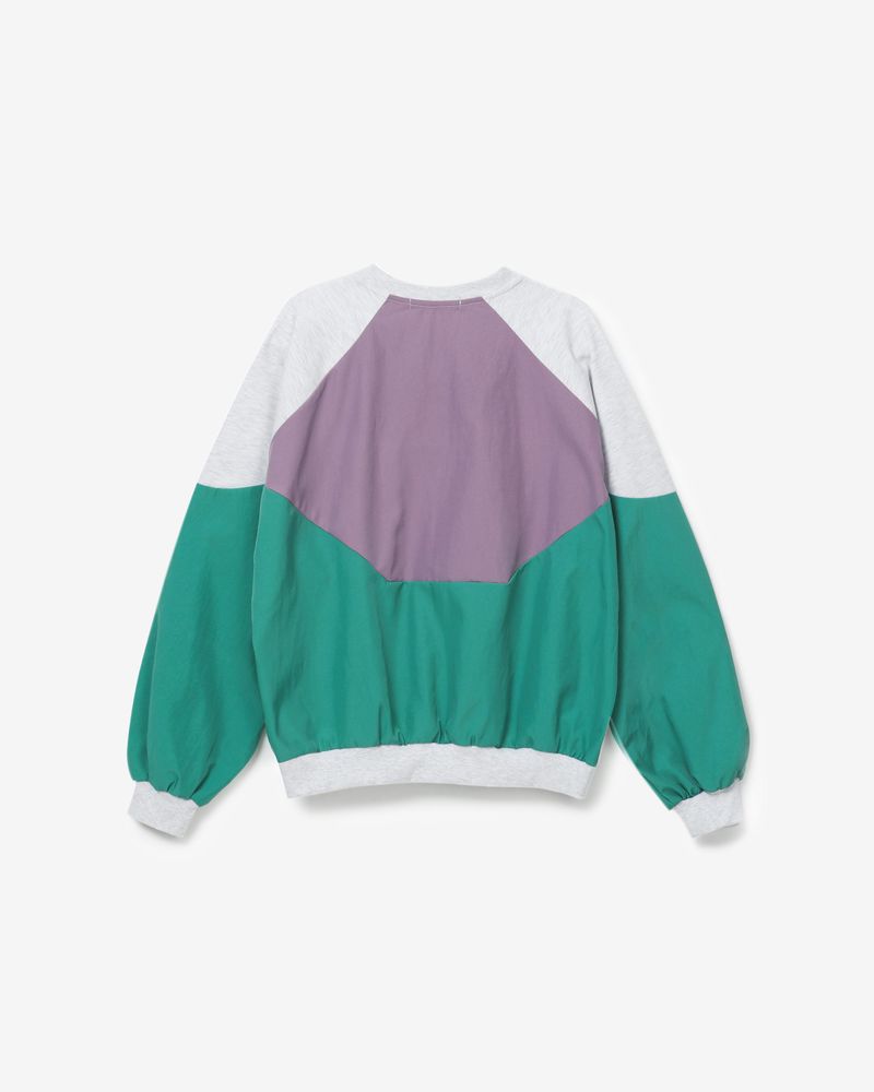Calico set-up sweatshirts [ white melange ]