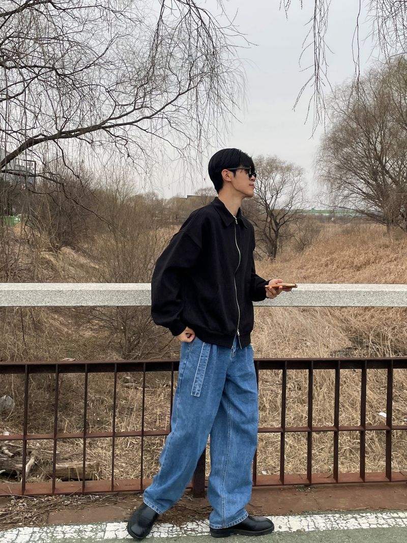 Melange twoway jacket