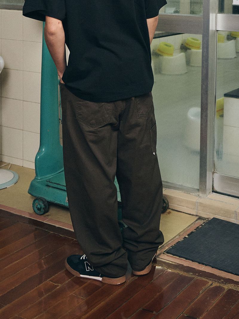 CARPENTER COTTON PANTS DARK KHAKI