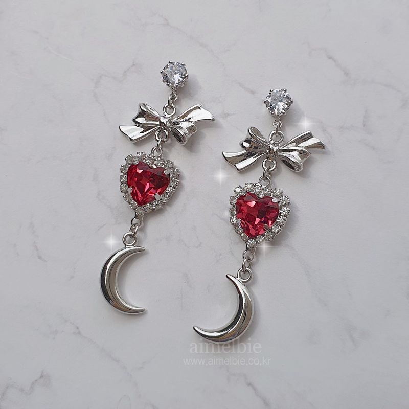 Moon Witch Earring - Rosepink/Silver