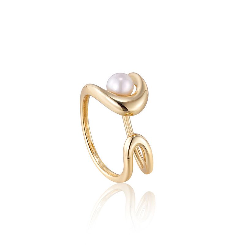 ANIA HAIE（アニア ハイエ）の「[Worn by Single's Inferno season 4 Minseol Kim] Freshwater Pearl 925 Silver + 14k gold plating Adjustable Size Ring R043-02G（Accessories）」