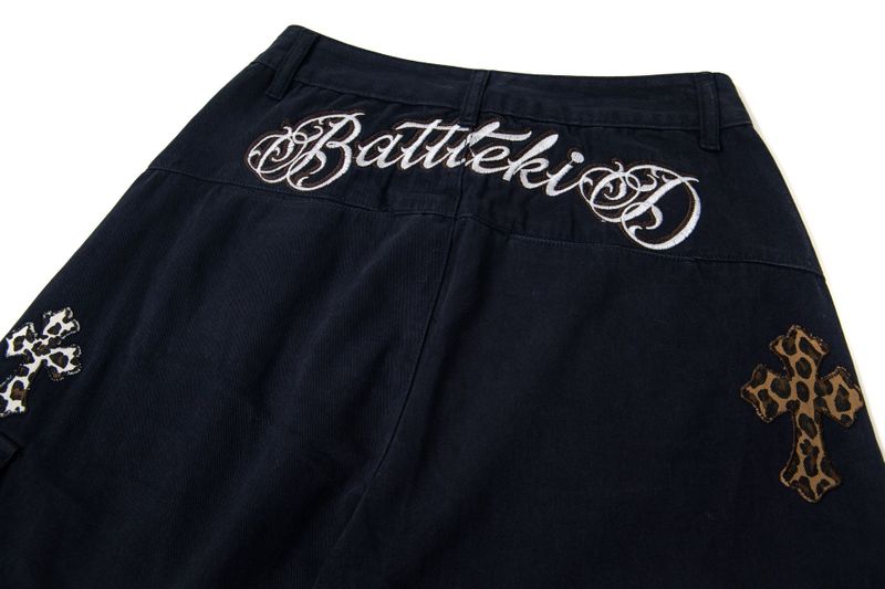Cross Embroidery Cargo Pants 233238539