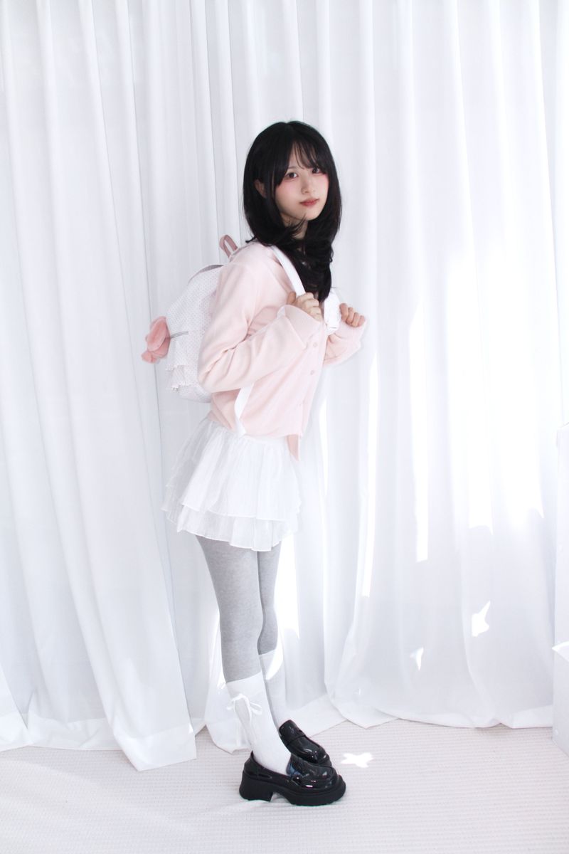 Dot Frill Backpack Kitchen Stripe Daily Bobusang Bag