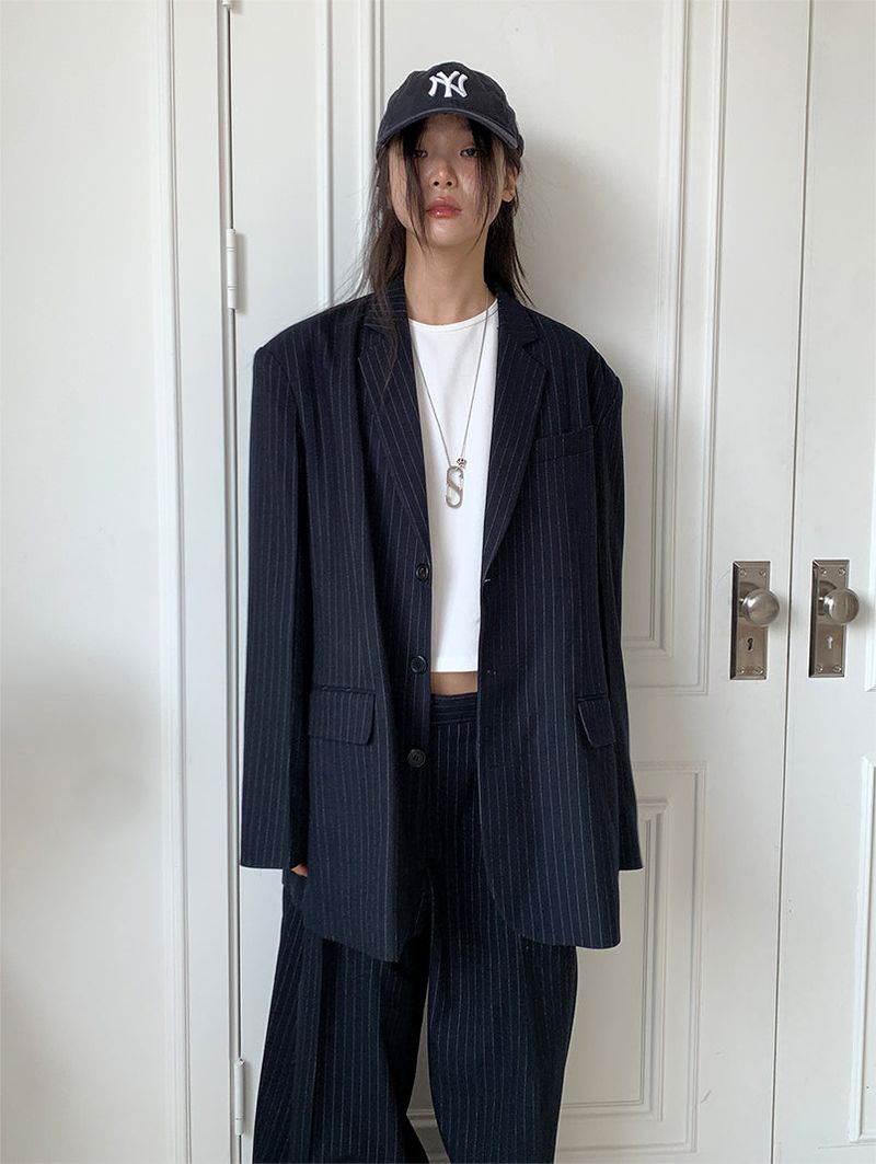 PAPERMOON PIN STRIPE BLAZER JACKET