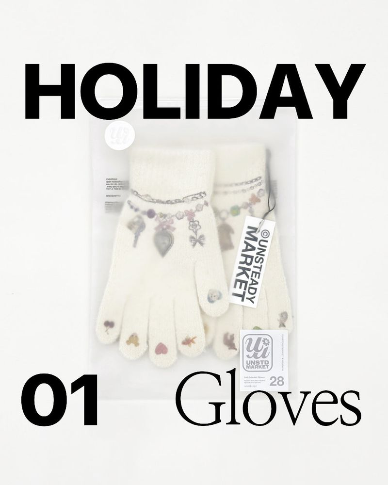 UNSTEADYMARKET（アンステディマーケット）の「Nail Bracelet Angora Wool Gloves（Fashion Accessories）」