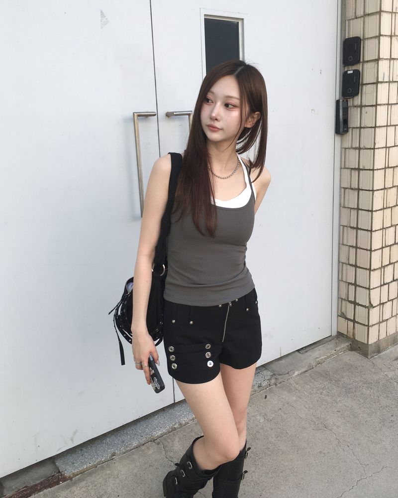 Leon zipper shorts