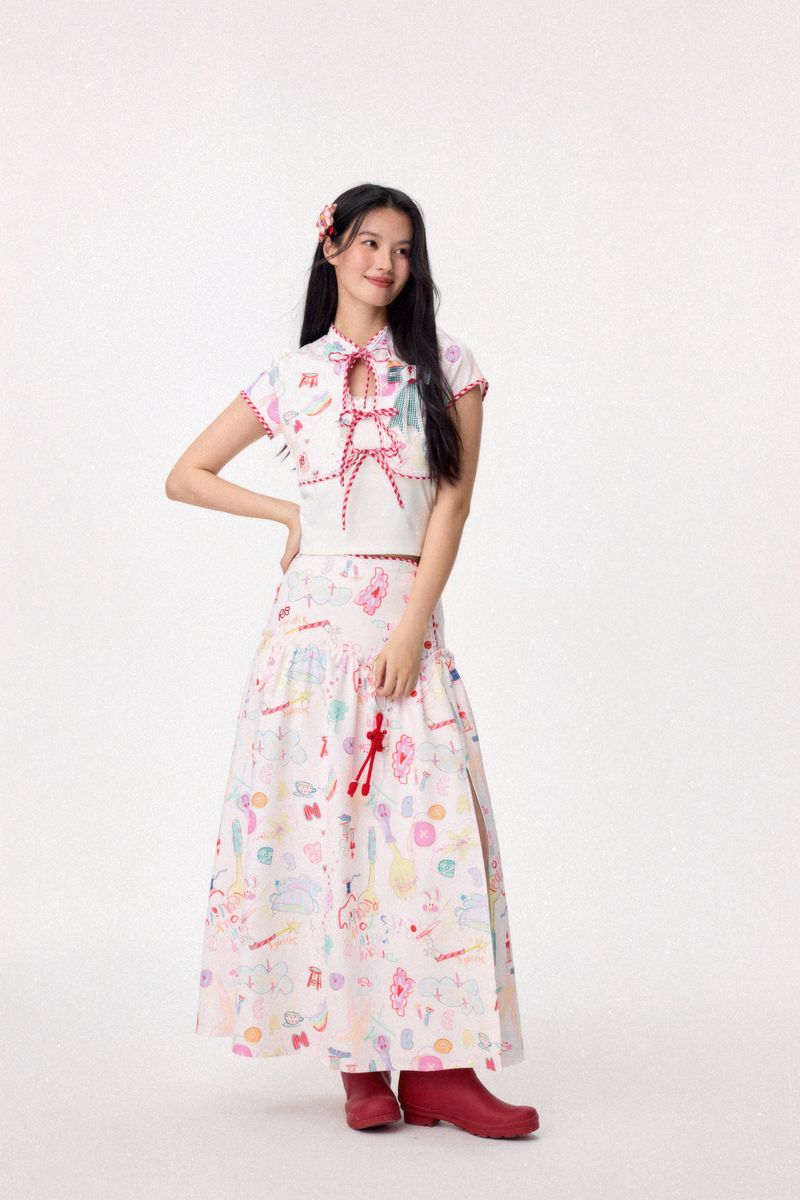 Dear Days Cheongsam Top (Cream)
