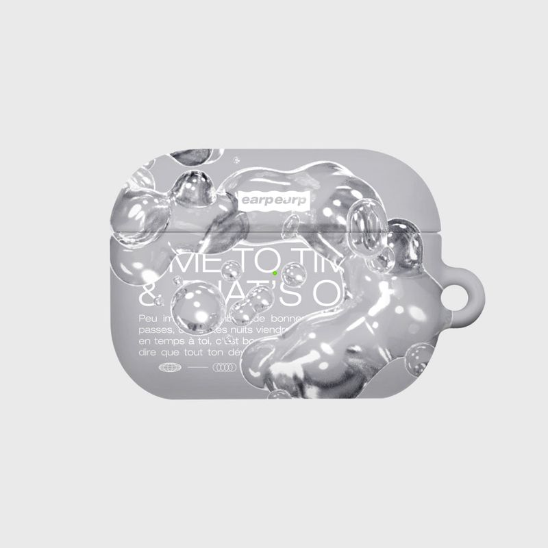 EARPEARP(アプアプ)の「BUBBLE TYPO-GREY(AIR PODS PRO-HARD)(Smartphone Accessories)」